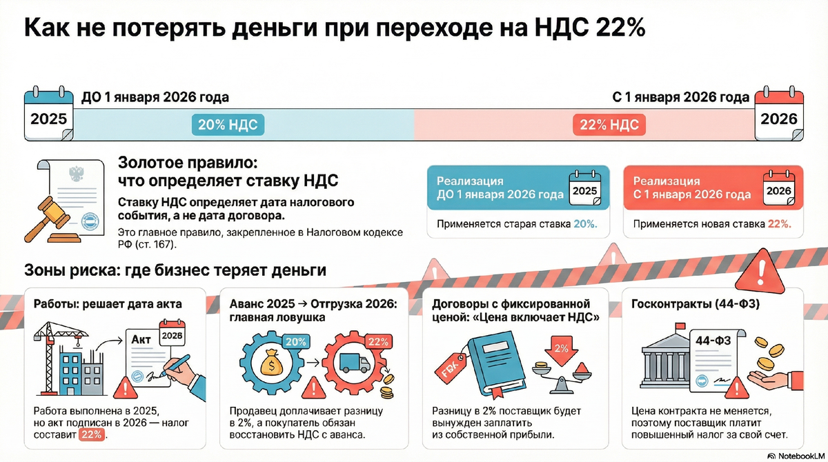 НДС 22% с 1 января 2026 года: как бизнесу выжить при смене налоговых правил