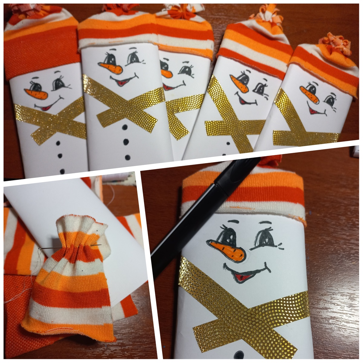 Фото автора статьи @Лана-Мастерица Снеговик-шоколадка