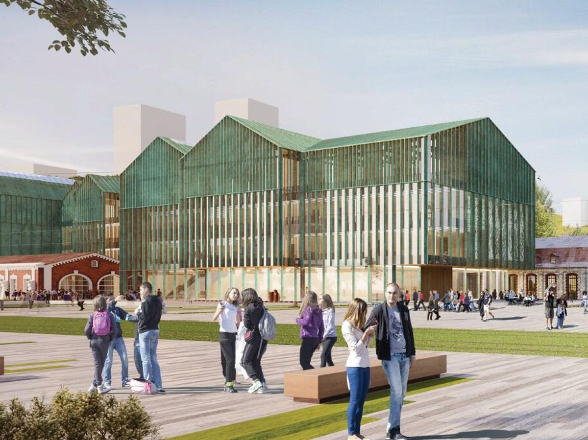 Рендер "Вид на здание Пермской художественной галереи с ул.Окулова" (2019)