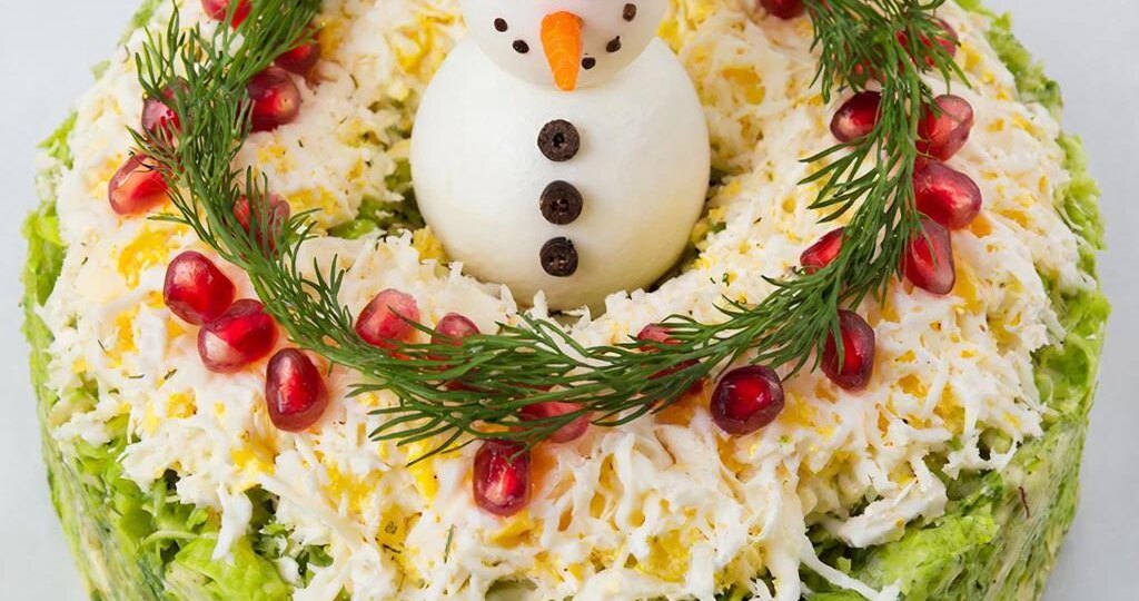 Салат «Снеговик» на Новогодний стол: Рецепт с изюминкой