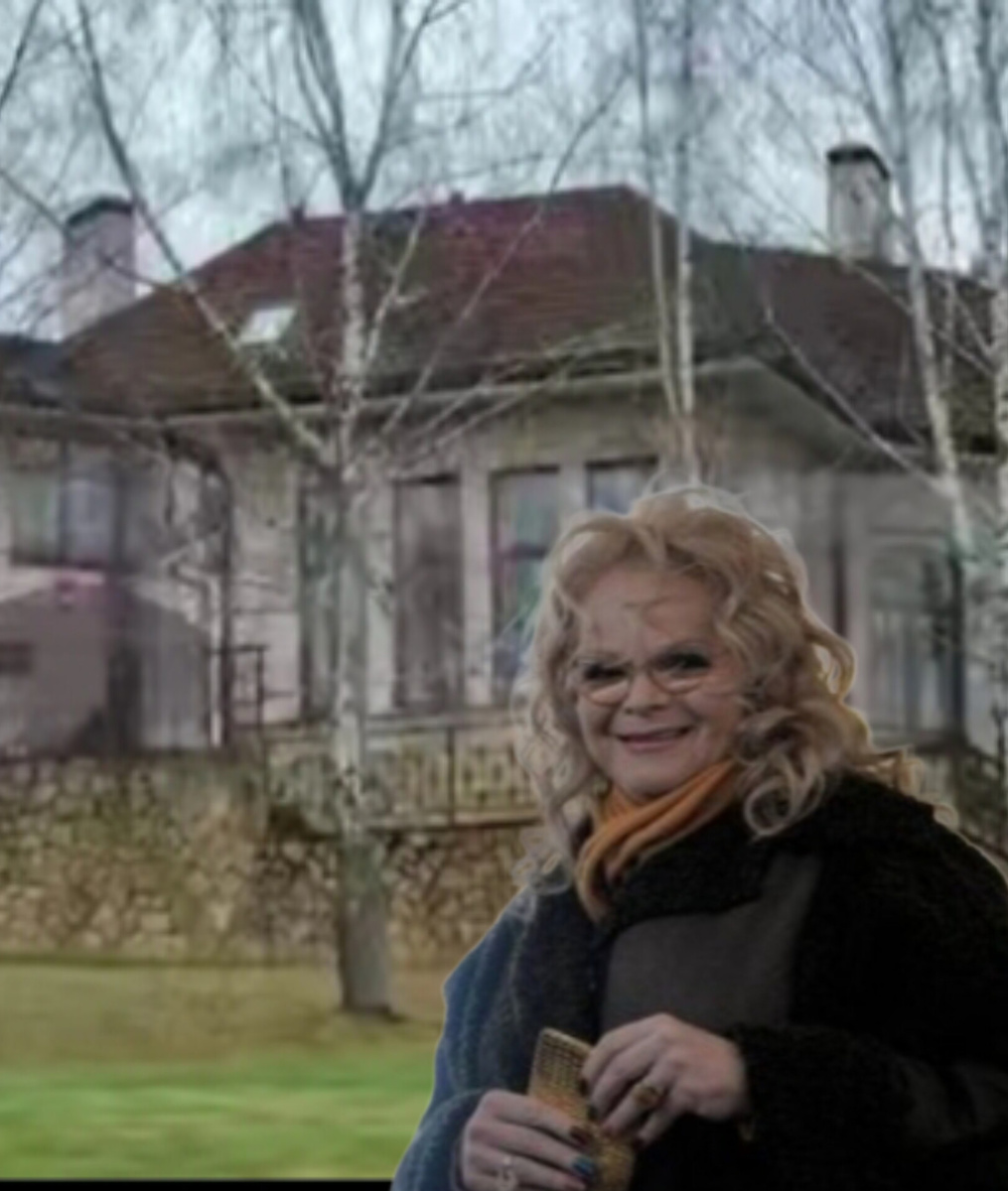 Коллаж автора, Долина на фоне своего реального особняка