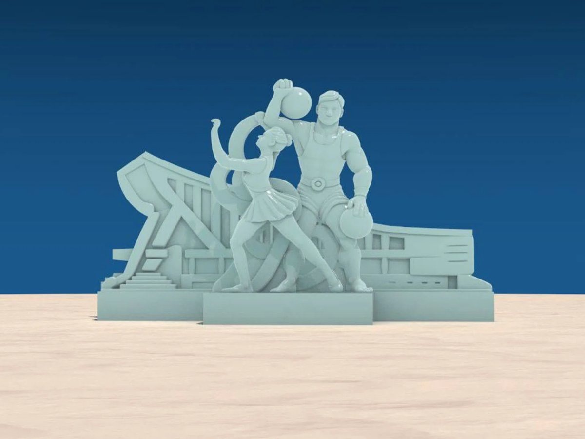    Дворец спорта «Юность» - одна из скульптур предстоящего городка