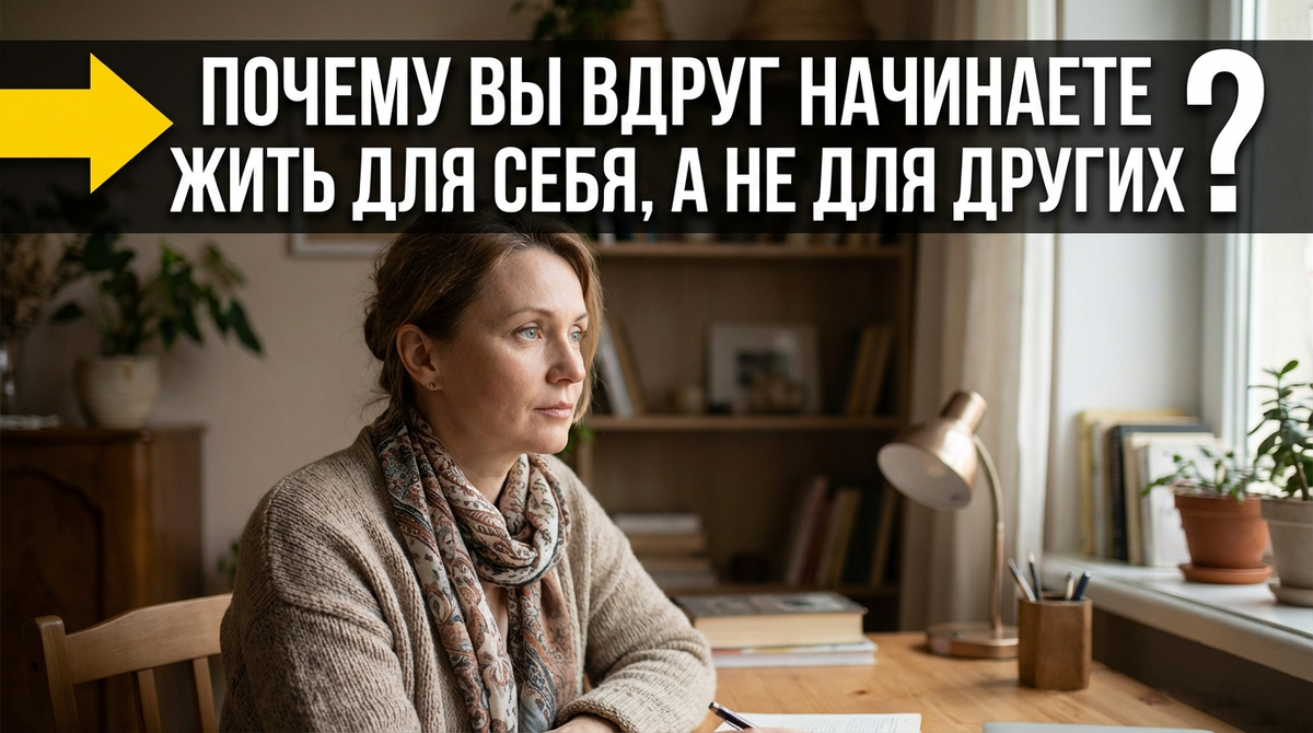 Почему вы вдруг начинаете жить для себя, а не для других