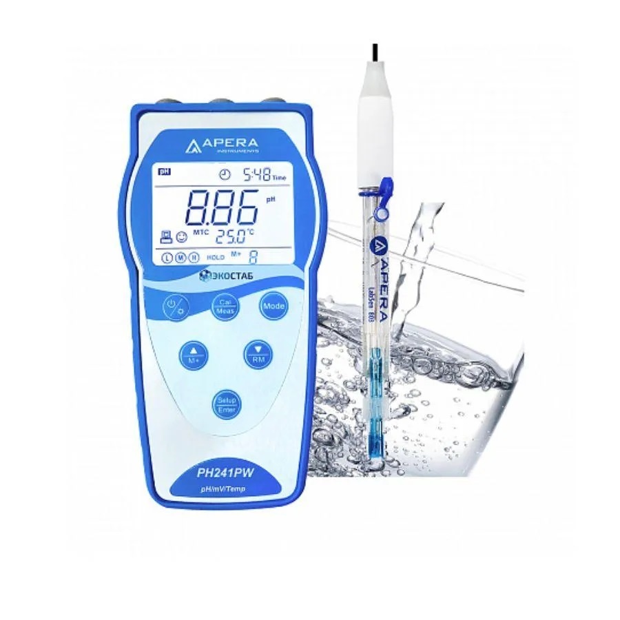 Портативный рН-метр для чистой воды ЭКОСТАБ PH241PW
