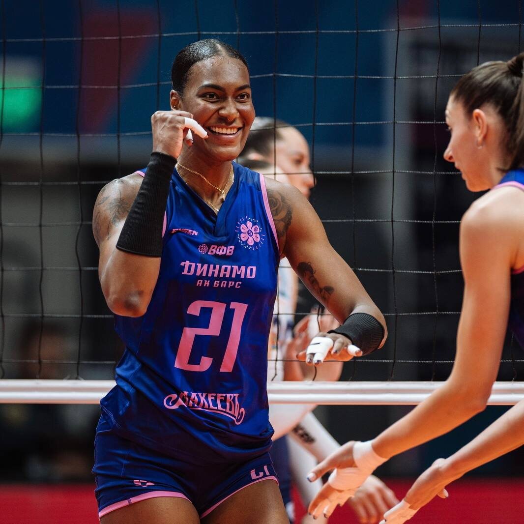 Доминиканская нападающая вышла на первое место в гонке за звание лучшего игрока чемпионата России по версии СМИ. Фото: волейбольный клуб "Динамо-Ак Барс"