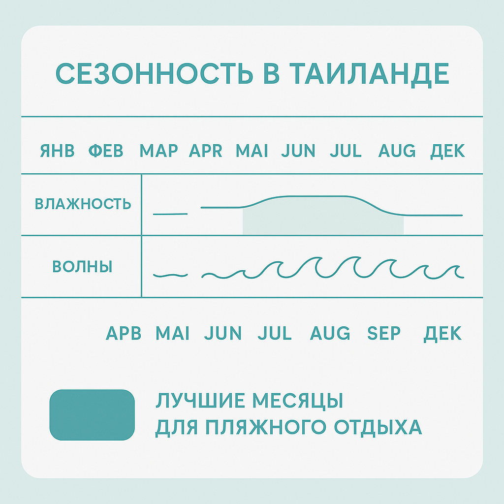 Сезонность в Таиланде наглядно