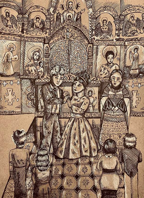 Василиса Чурина, Кадуй. «Венчание Сергея Есенина и Зинаиды Райх в каменной Кирико-Иулиттовской церкви в селе Толстиково Вологодского уезда 1917 года» 