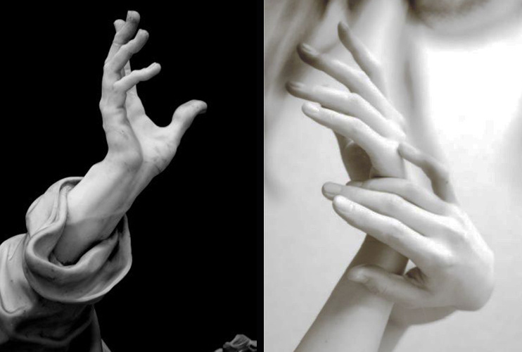 Именно руками мы пишем историю любви — одни строки высекая, другие выводя с осторожностью. 