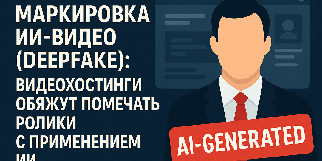 Маркировка ИИ-видео (deepfake): видеохостинги обяжут помечать ролики с применением ИИ. Что важно знать пользователям и блогерам