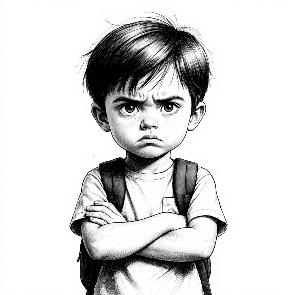 Иллюстрация "Не пойду в детский сад" сделана при помощи нейросети