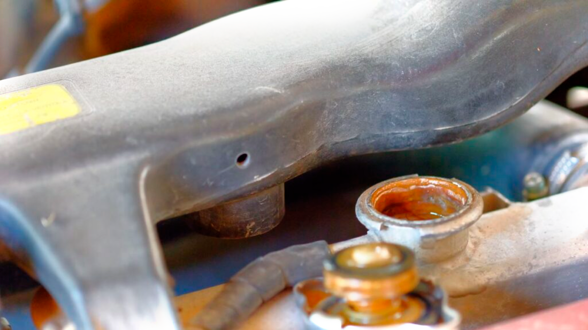 На фото можно увидеть отттенок "отработавшего" своё тосола