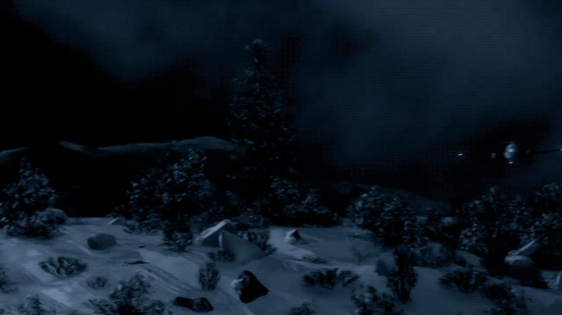 Компьютерная анимация крушения. Обратите внимание, что, по словам выживших, самолёт совершил как минимум один разворот на 360 градусов, а возможно, и несколько, прежде чем во второй раз ударился о землю.