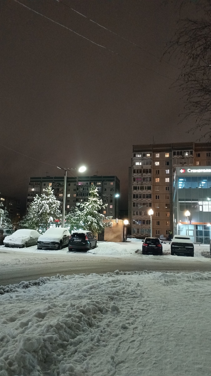 фото автора: снегу намело, но он тает, мокрый