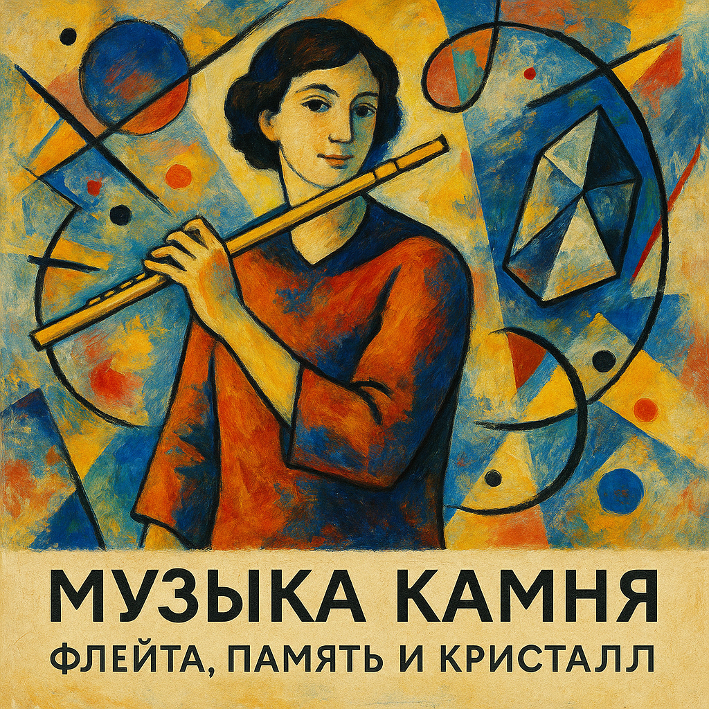 Kandinsky-Style Flutist Composition