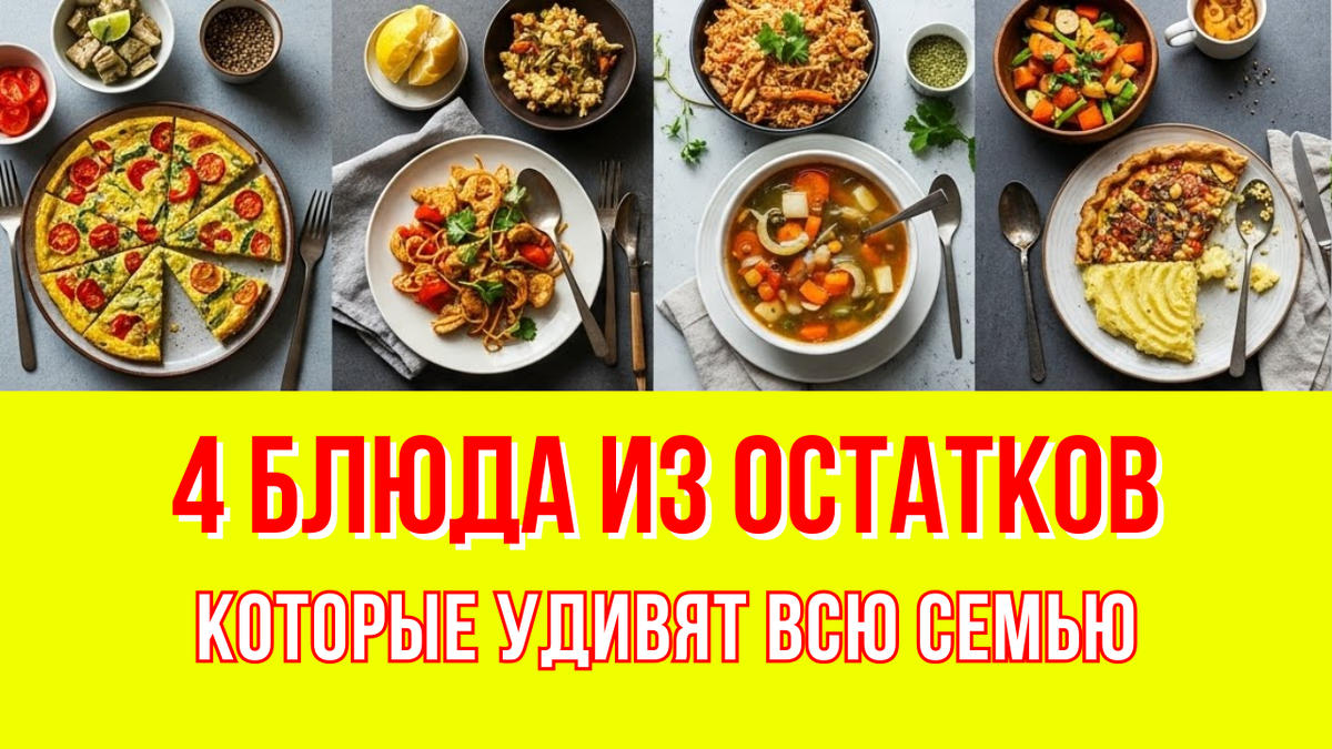 4 блюда из вчерашних продуктов, которые удивят всю семью