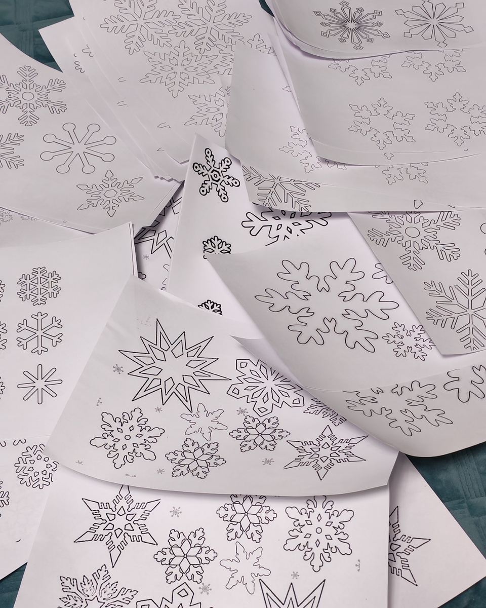 Шаблоны распечатали на принтере. 