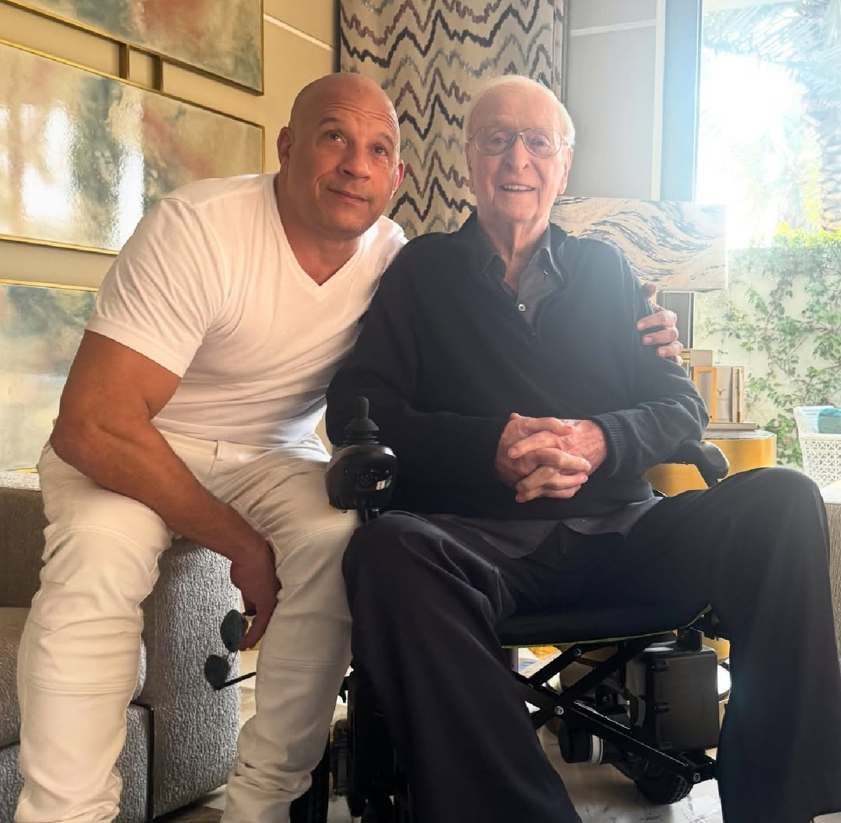    Вин Дизель и Майкл Кейн. Фото: Соцсети Вина Дизеля