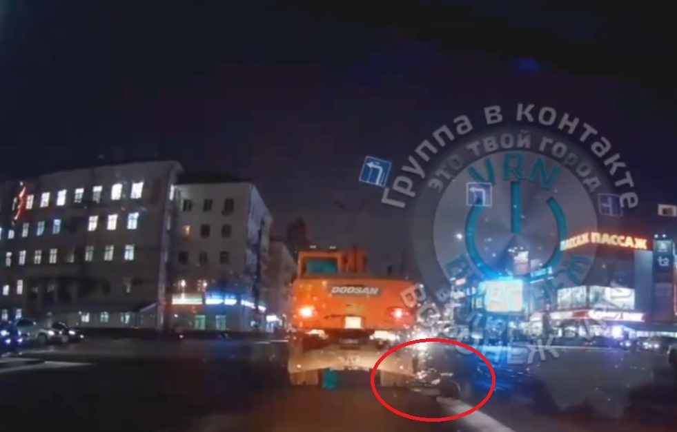     Кадр видео момента аварии