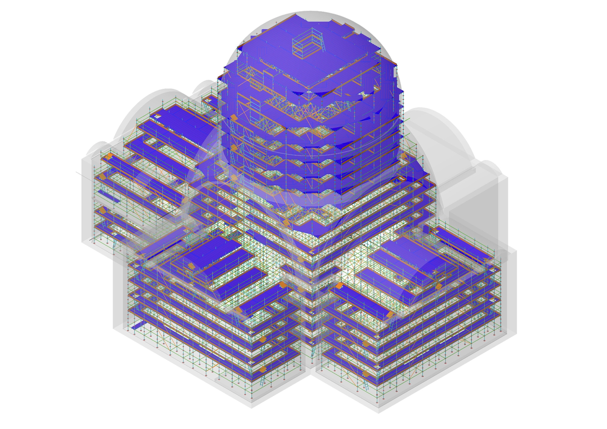 3D-модель храма, выполненная в nanoCAD