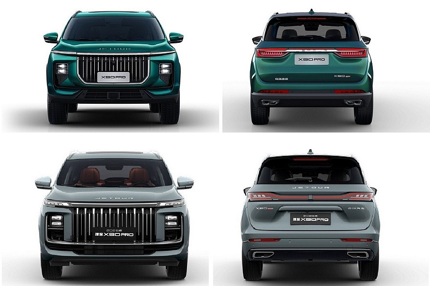    Сверху — дореформенный Jetour X90 Pro, внизу — обновленный кроссовер