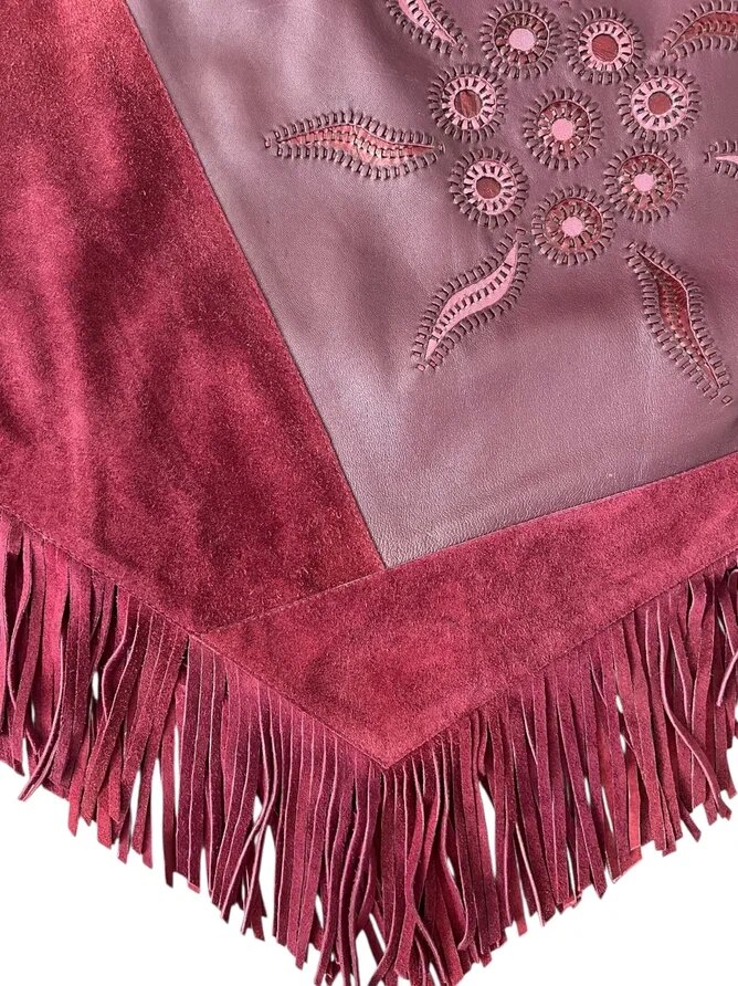 Авторская кожаная юбка "Вишневый блюз". Ателье Ирины Берзиной. 