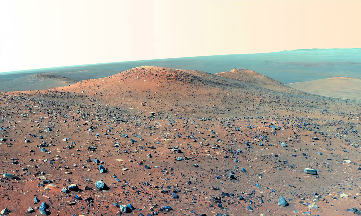 Поверхность Марса, свет попал в камеру Оппортьюнити / NASA 