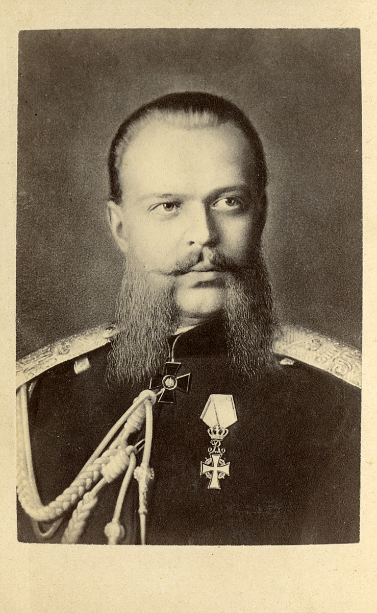 Наследник цесаревич Александр Александрович. Санкт-Петербург. До 1877 года. Неизвестный фотограф (с фотографии С. Л. Левицкого). Альбуминовый отпечаток. Из коллекции ГМЗ «Царское Село»