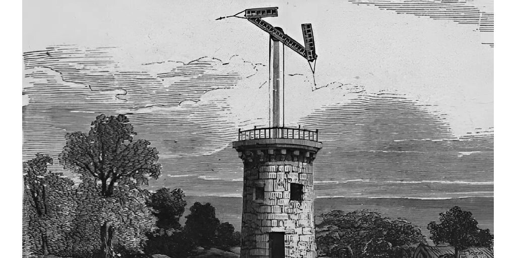 Семафор Шаппа. Оптические телеграфы (конец XVIII – XIX век). Материал взят с сайта https://quizzclub.com