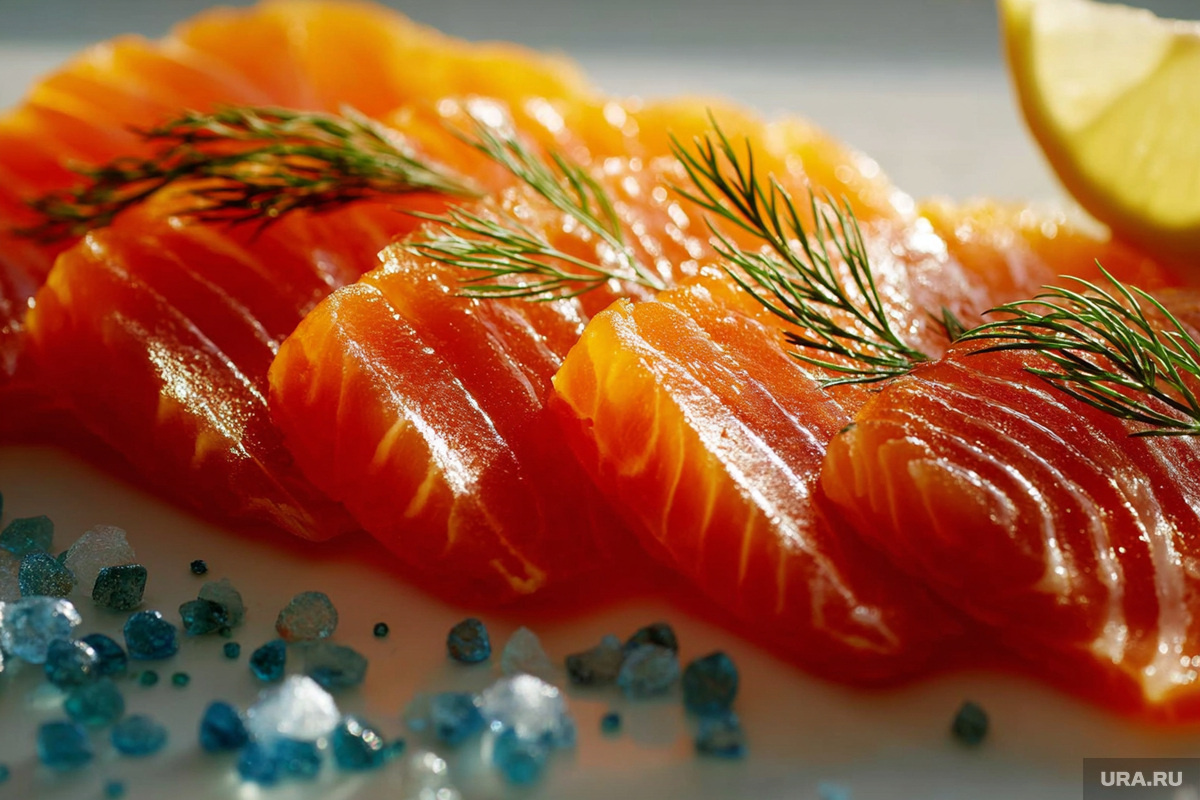 Красную рыбу можно заменить на более доступные сельдь или скумбрию. Фото: создано в Midjourney © URA.RU