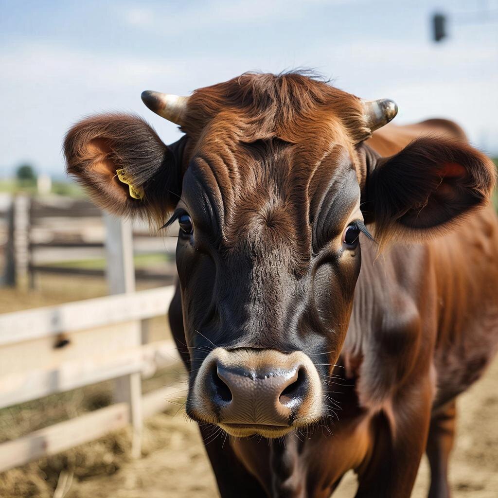 Корова. Изображение сгенерировано сервисом GigaChat  