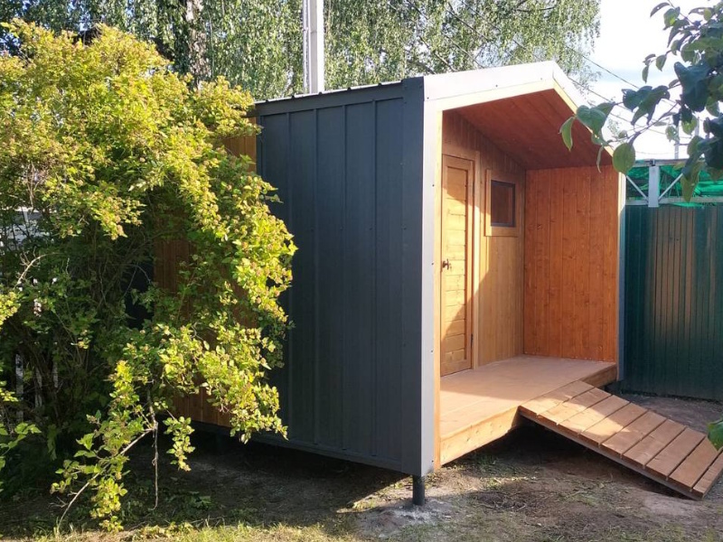 Хозблок Барн с верандой от производителя СМК Комплект.