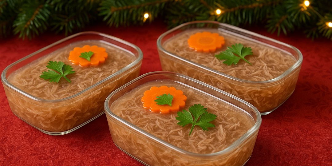 Холодец из свиной рульки — рецепт классический пошаговый