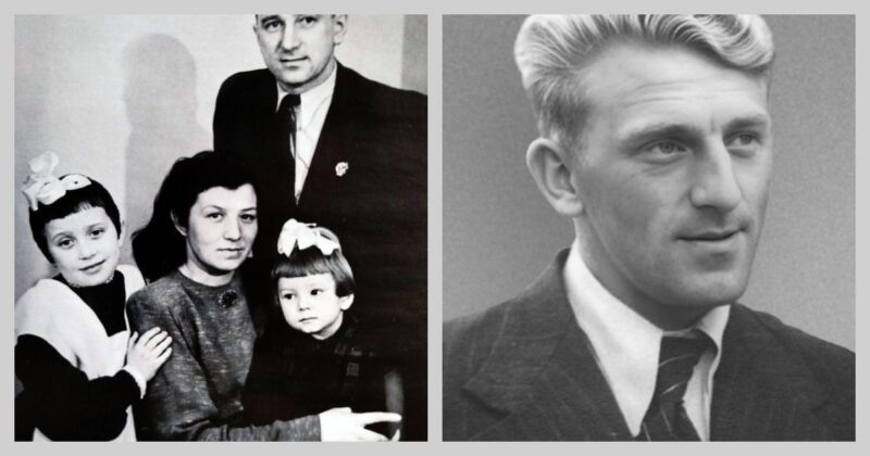    Анатолий Тарасов с дочерьми Галей и Татьяной и младший брат Анатолия