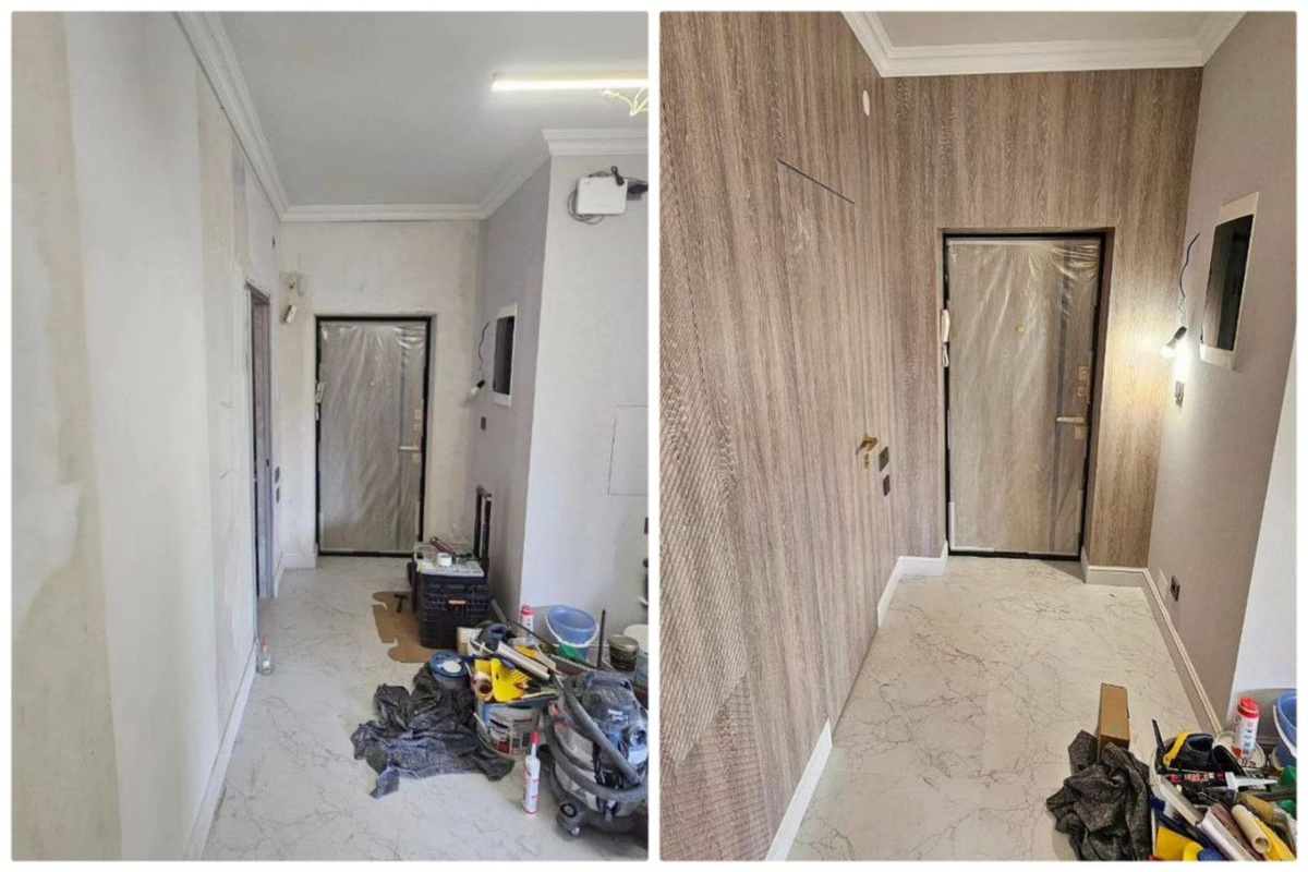 Металлическая дверь, скрытая дверь, панели Lattice гладкие, панели ART nuance  фрезерованные от Компании MADERA