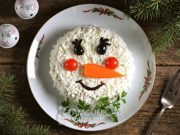 Идеи оформления салатов на Новый год🎄: очень просто и красиво (большая коллекция рецептов)