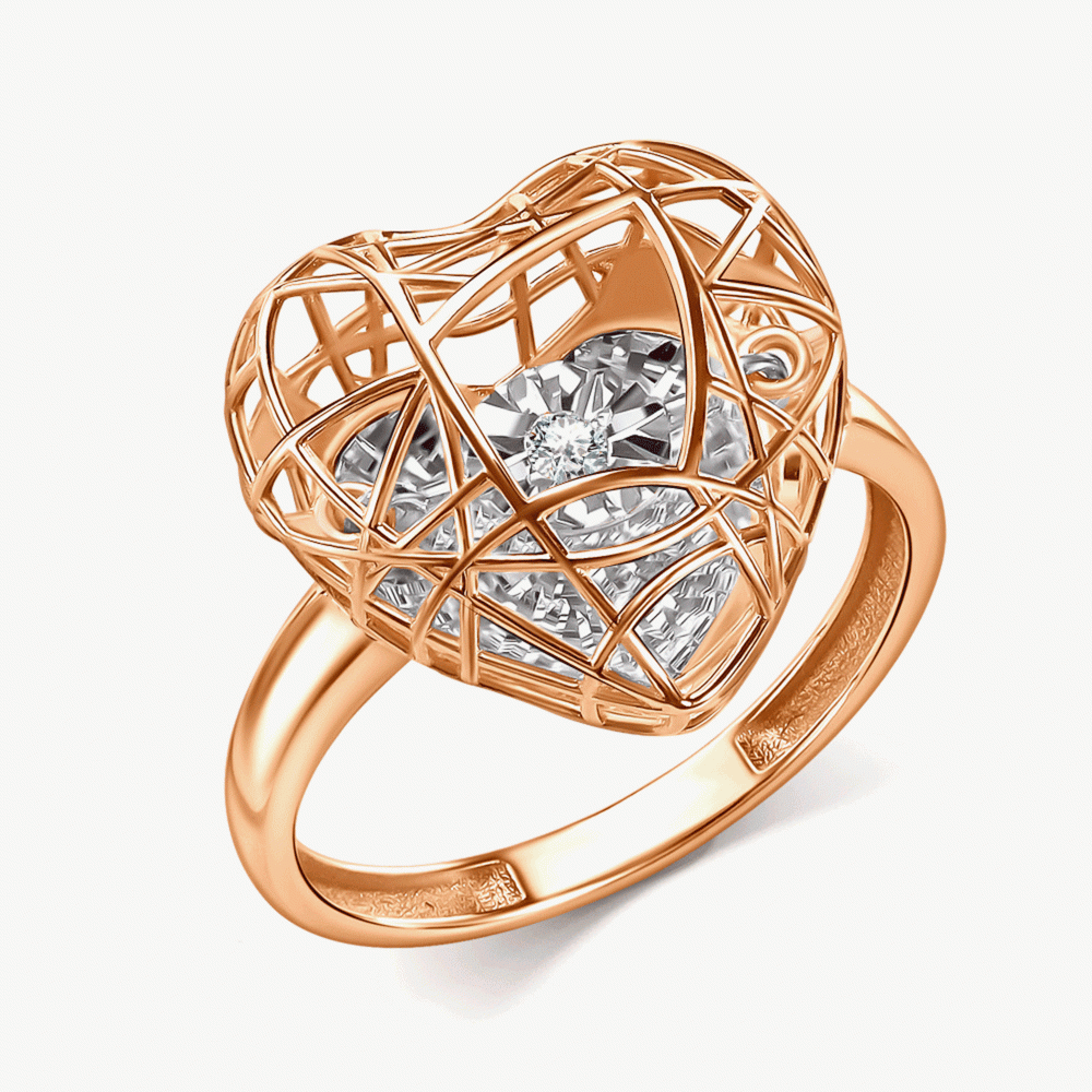 Золотое кольцо с бриллиантом
Код: 000-404782