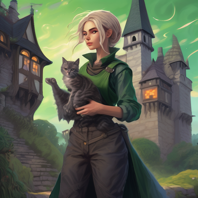 Творчество ИИ - Обложка книги «Баба Аня рулит в замке» Фарди Кира