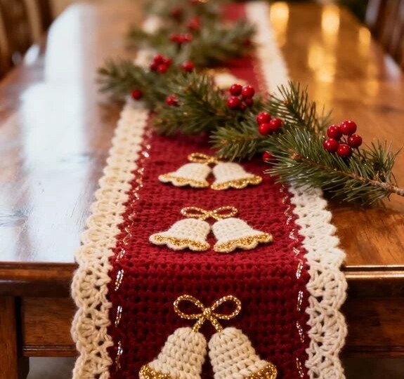✨ Украшаем дом к Новому году: вязаные салфетки и праздничные дорожки на стол ✨
