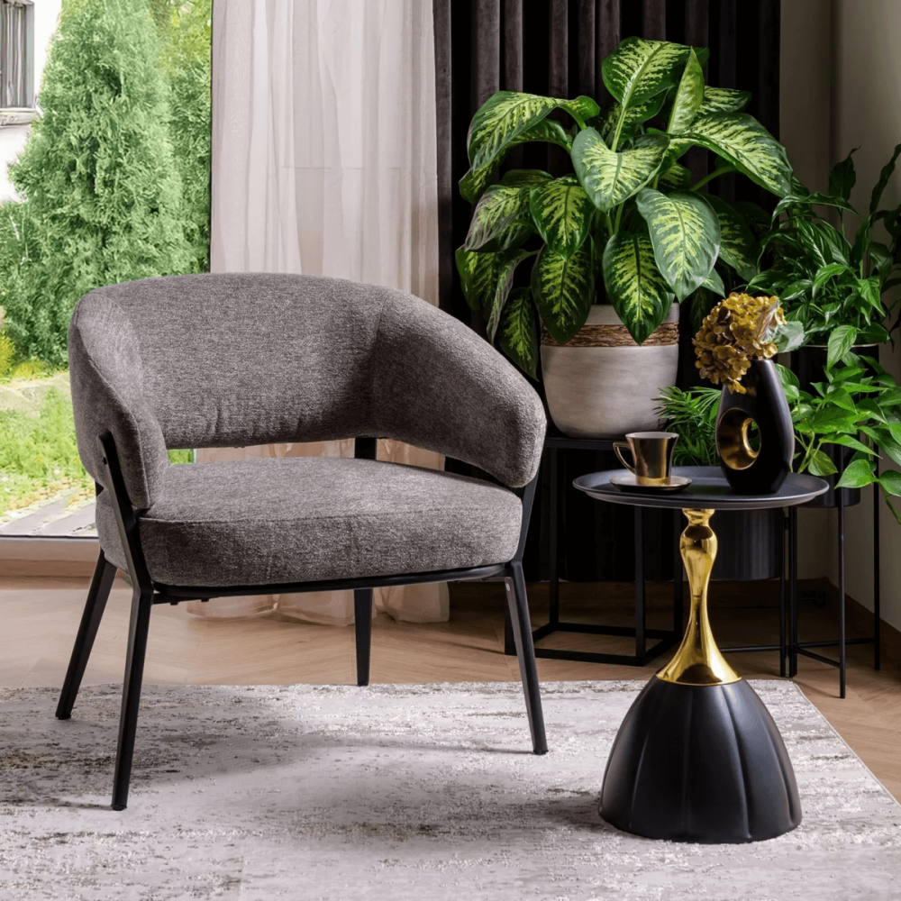 Стол журнальный Signal PIANA (черный/золотой)