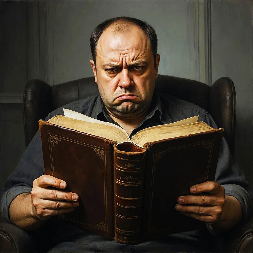 Токсик за чтением той самой книги