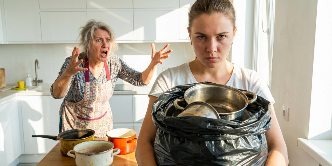 Я не позволила свекрови командовать на моей кухне и выбросила ее "подарки"