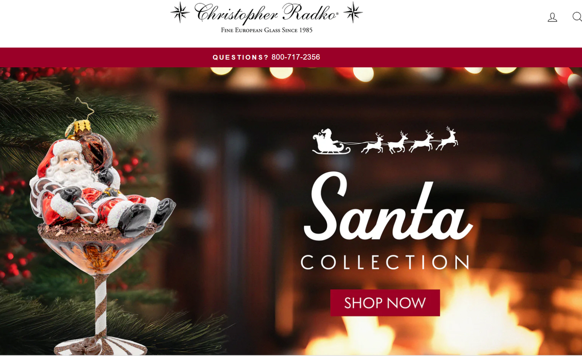 Главная страница предновогоднего сайта christopherradko.com от 09.12.2025