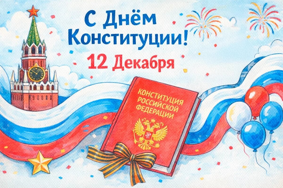    Открытки с Днём Конституции 2025.