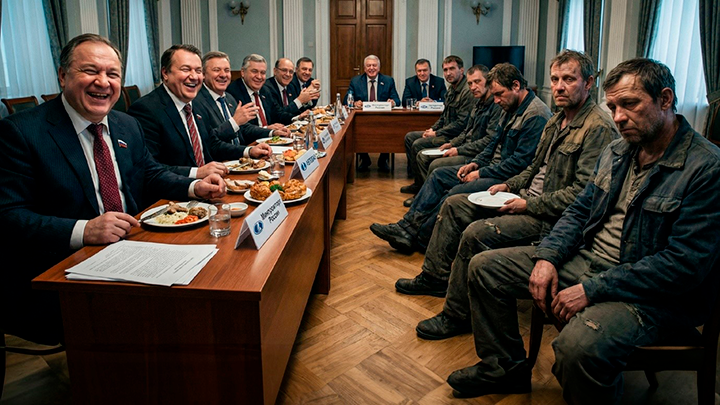    Примерно так порой принимаются законы в России... Коллаж Царьграда