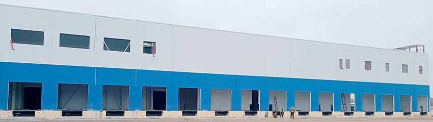 Комплекс из 16 уравнительных платформ - логистический склад