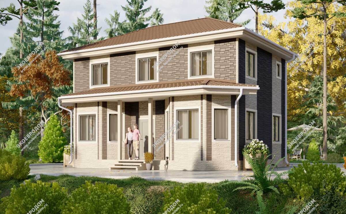 "Стрела" - двухэтажный СИП‑дом площадью 136,4 м² 