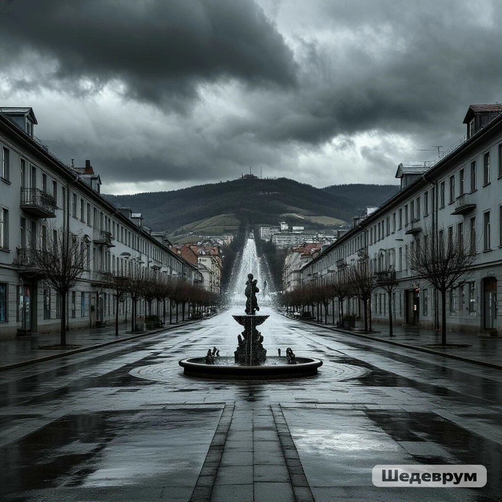 Фонтан – фигуры танцоров, тянущихся к небу