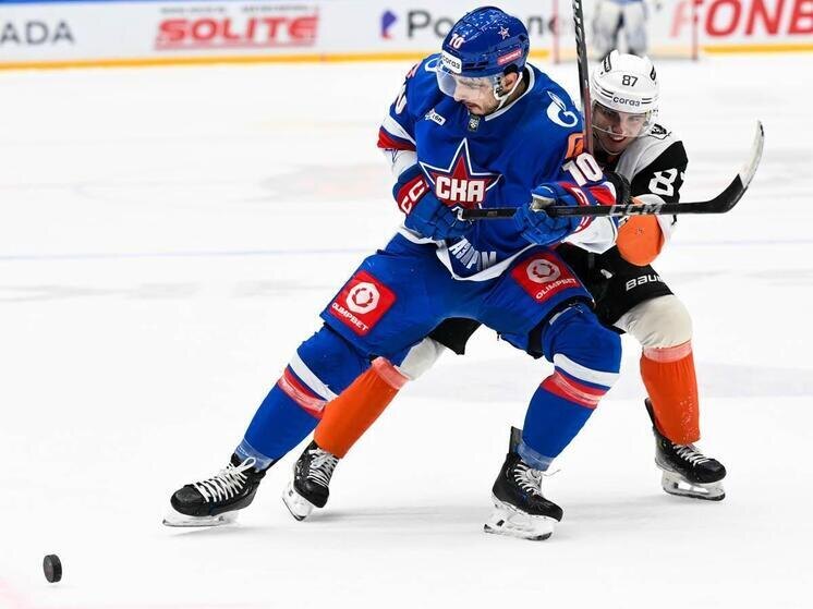     Нападающий СКА Джозеф Бландизи (слева). Фото: t.me/hcska