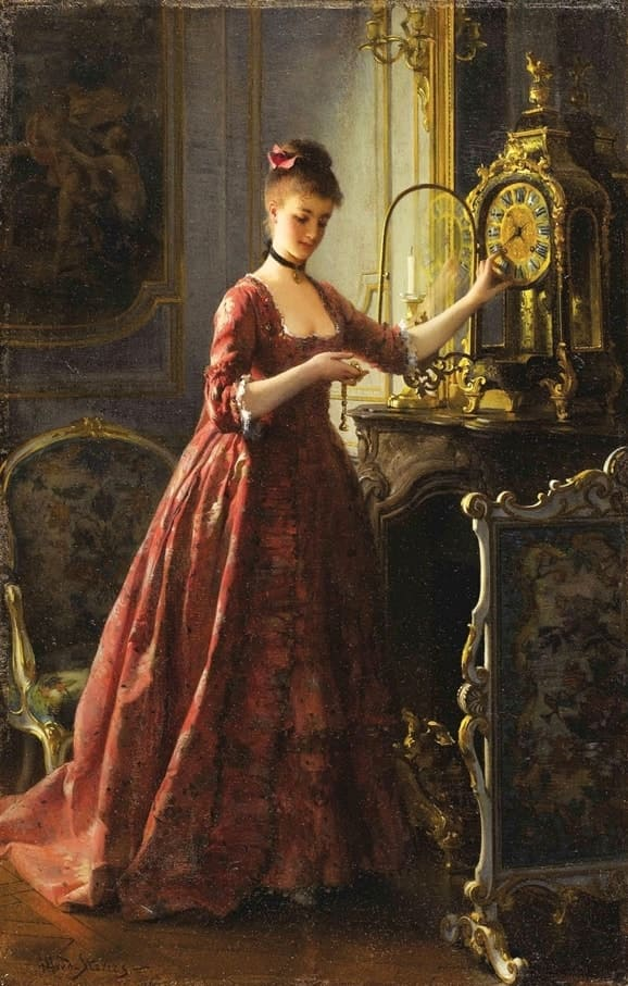 Подводка часов (Winding the mantle clock)