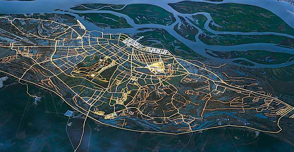 Изображение из мастер-плана агломерации Тикси-Найба, предусматривающего реновацию села Найба и строительство морского порта в составе ТТК. Источник: Источник: eastrussia.ru